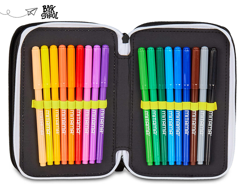 JUVE ASTUCCIO COMPLETO 3 ZIP, BIANCONERO | Ellepiu