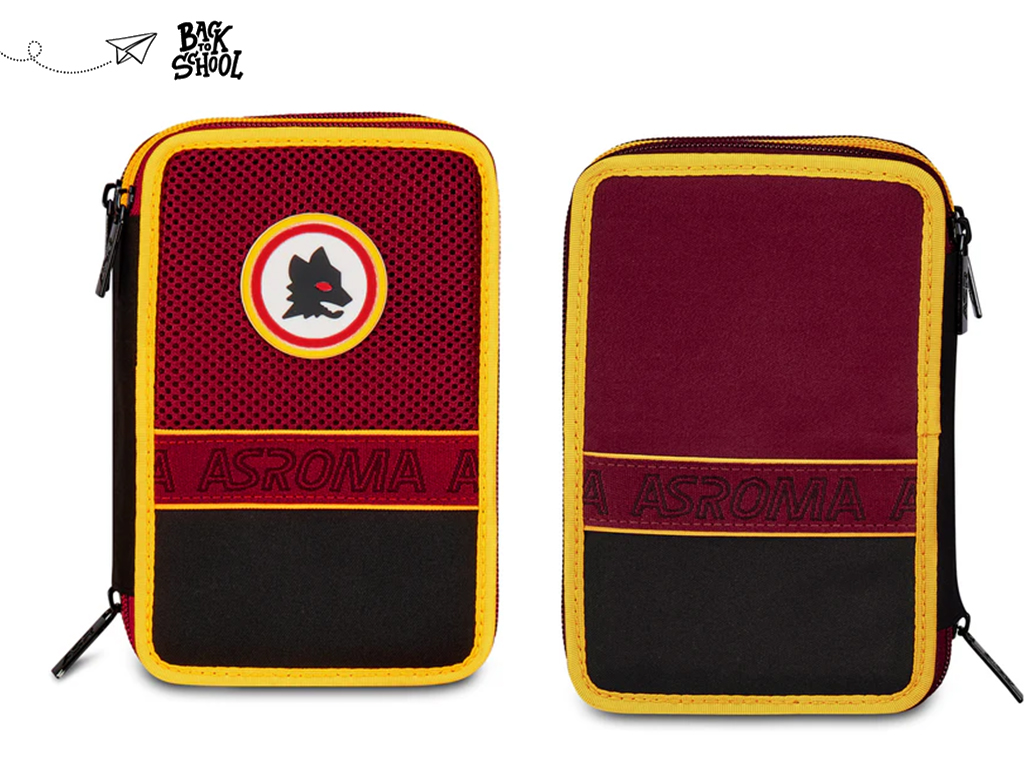 ROMA ASTUCCIO COMPLETO 3 ZIP, ROSSO | Ellepiu