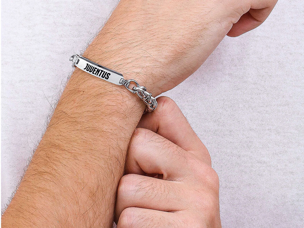 JUVE BRACCIALE CATENA, PIASTRA JUVENTUS | Ellepiu