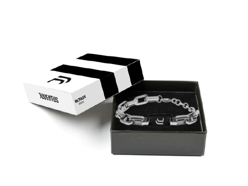 JUVE BRACCIALE CATENA ACCIAIO, LOGO | Ellepiu