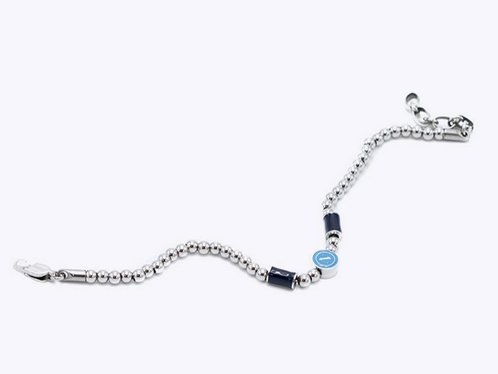 NAPOLI BRACCIALE ACCIAIO, LOGO | Ellepiu