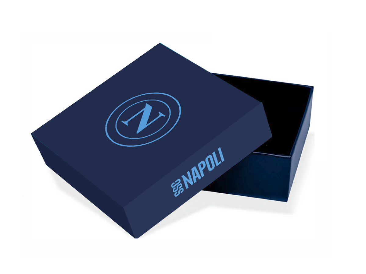 NAPOLI BRACCIALE CUOIO E ACCIAIO, LOGO | Ellepiu