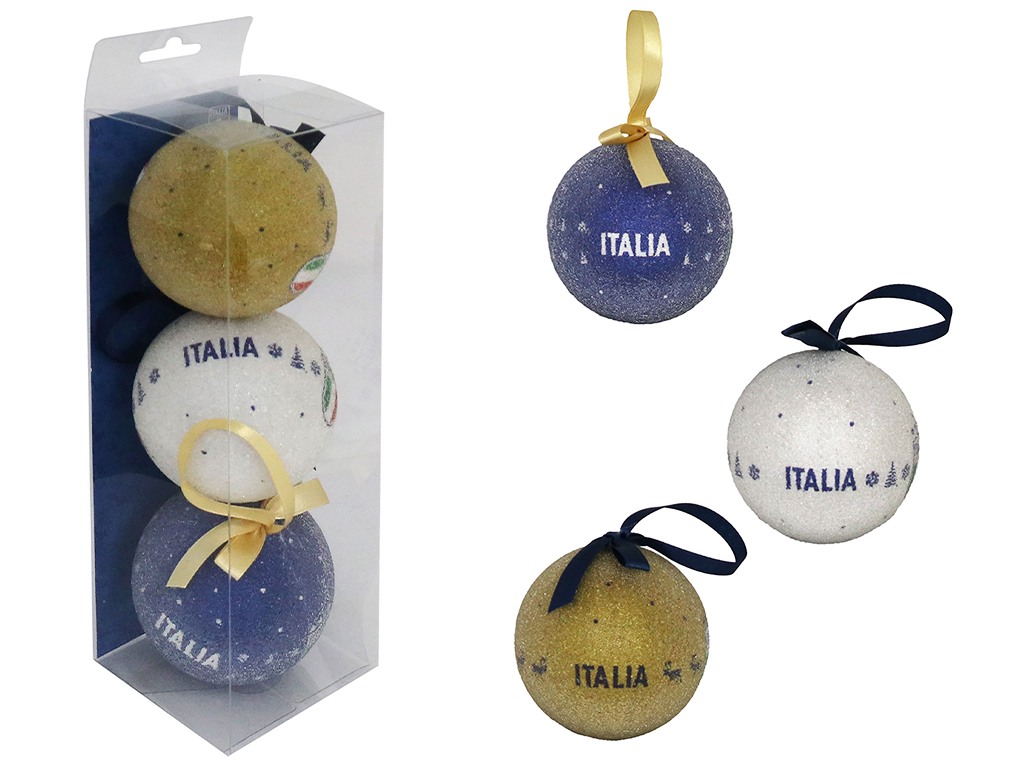 FIGC SET 3 PALLINE NATALIZIE, ASSORTITE | Ellepiu