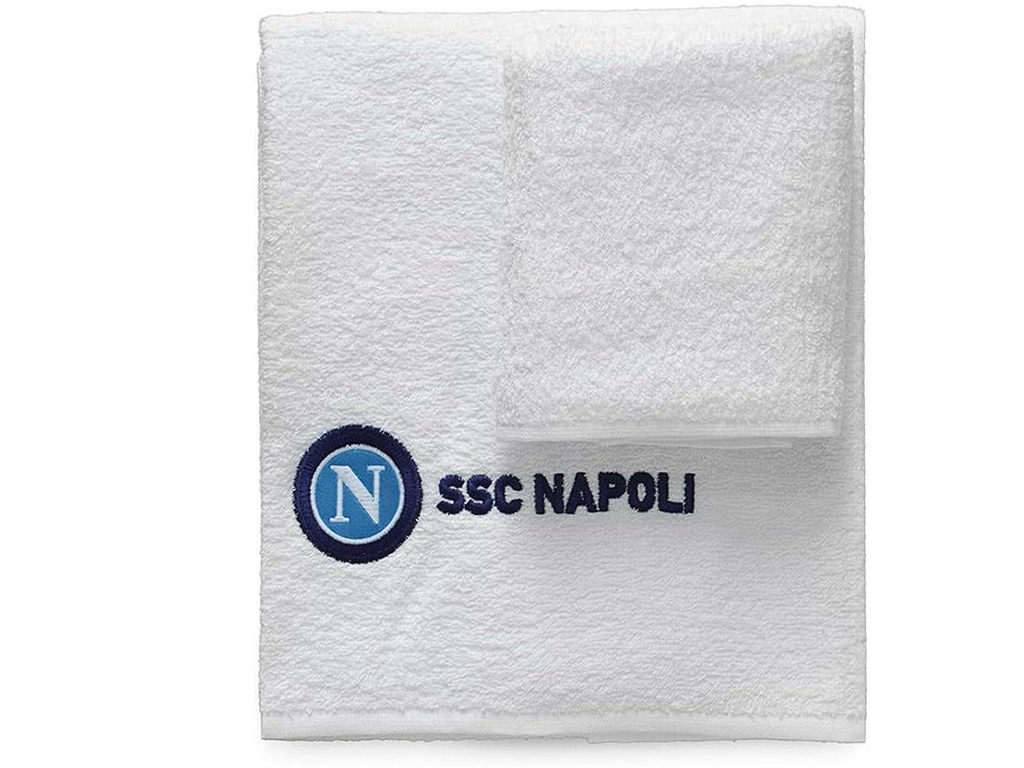 NAPOLI SET ASCIUGAMANO SPUGNA BIANCO, SCATOLA | Ellepiu