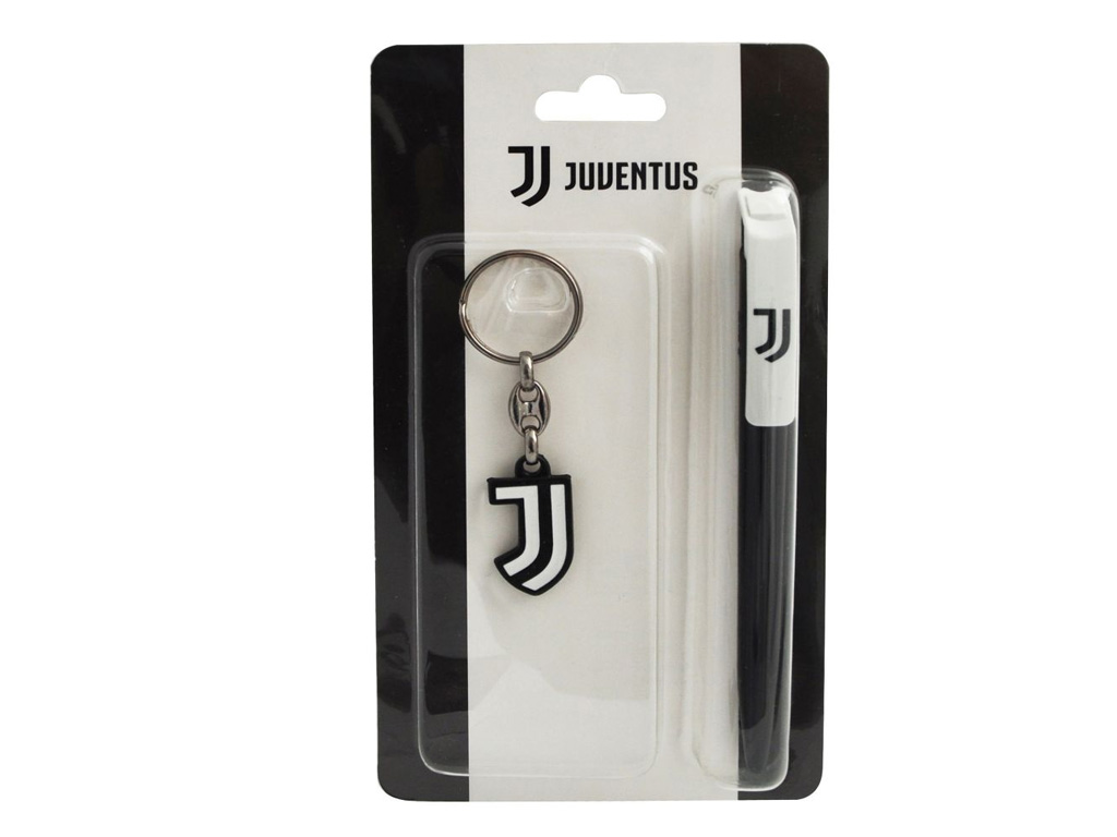 JUVE SET PENNA E PORTACHIAVI, BLISTER | Ellepiu