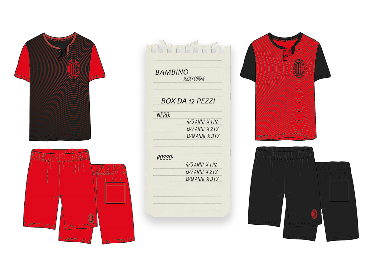 MILAN PIGIAMA CORTO SERAFINO, KID | Ellepiu