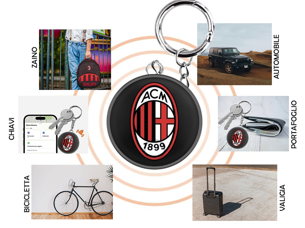 MILAN LOCALIZZATORE GPS, GANCIO PORTACHIAVI | Ellepiu