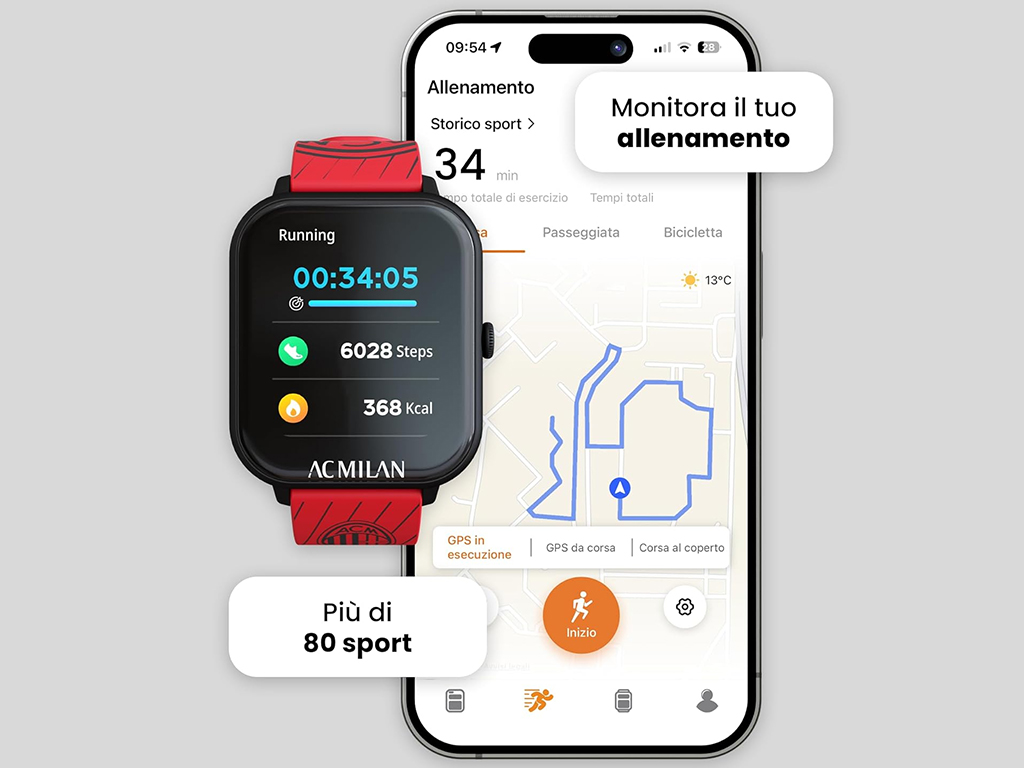 MILAN SMARTWATCH, CINT.ROSSO | Ellepiu